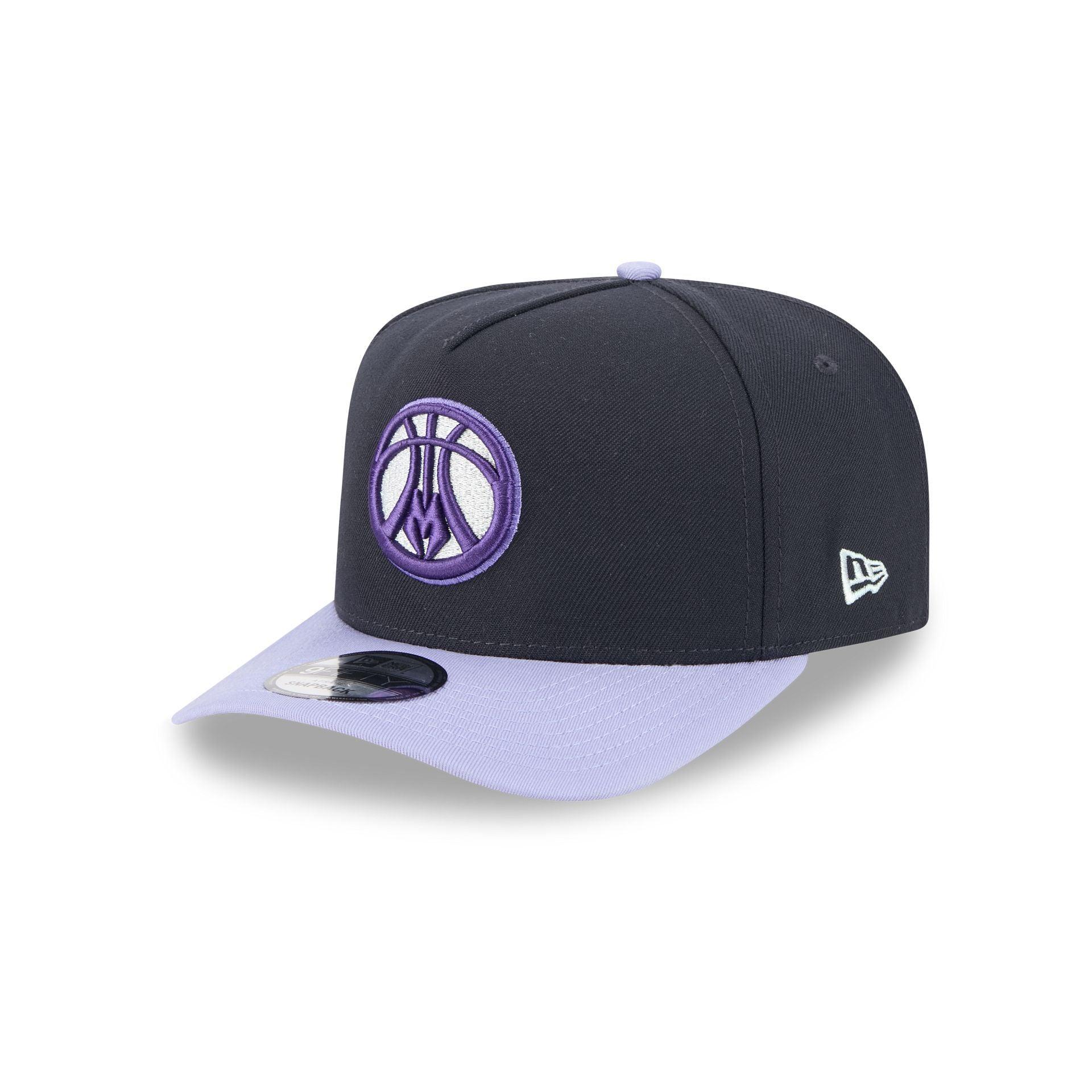 Milwaukee Bucks Navy Lavender 9FIFTY A-Frame Snapback Hat Male Product Image