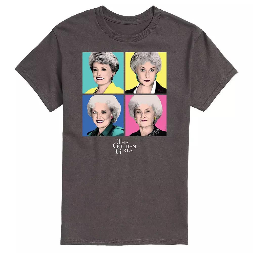Mens Golden Girls Pop Art Tee Grey Product Image