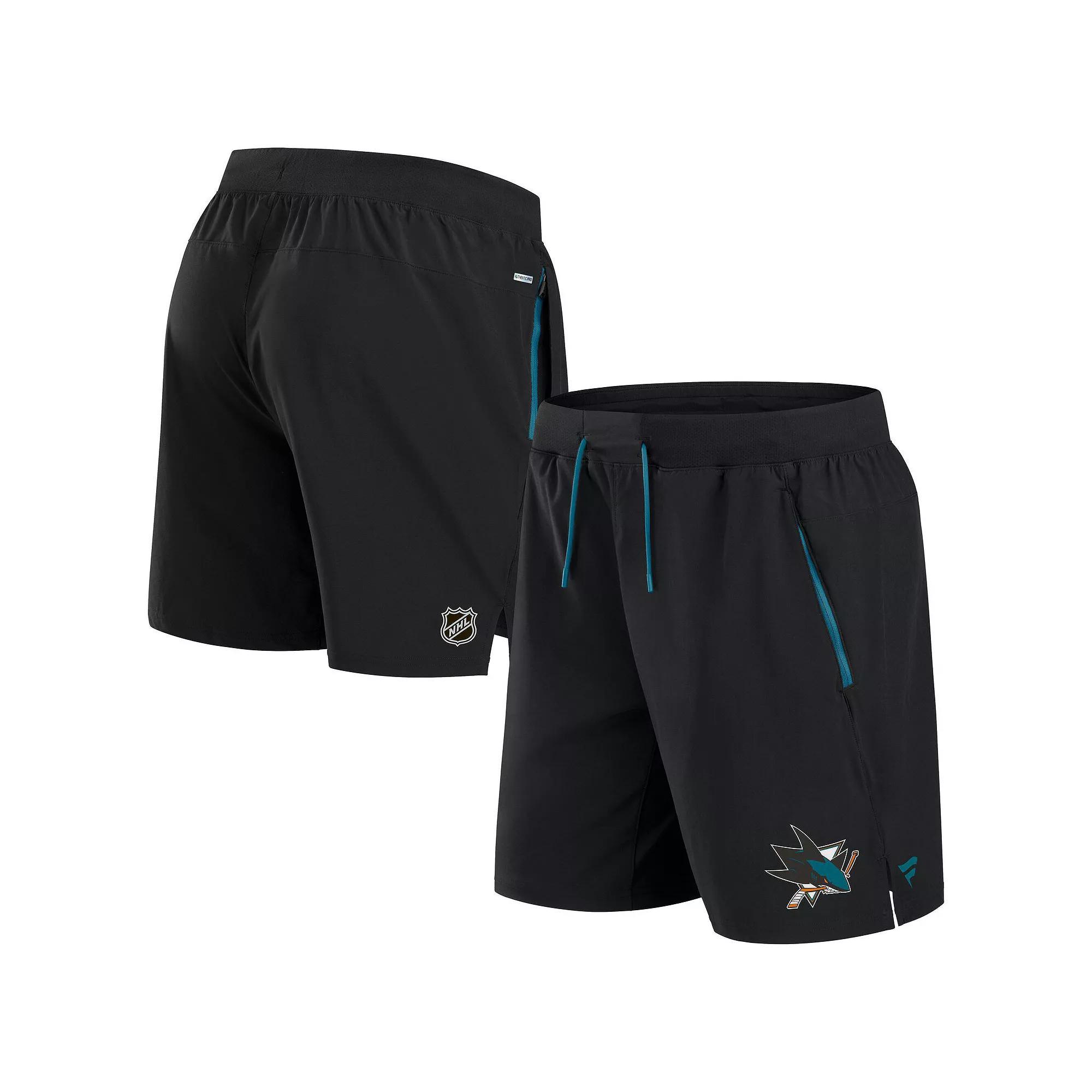 Men's Fanatics  Black Pittsburgh Penguins Authentic Pro Rink Performance Shorts, Size: 2XL Product Image