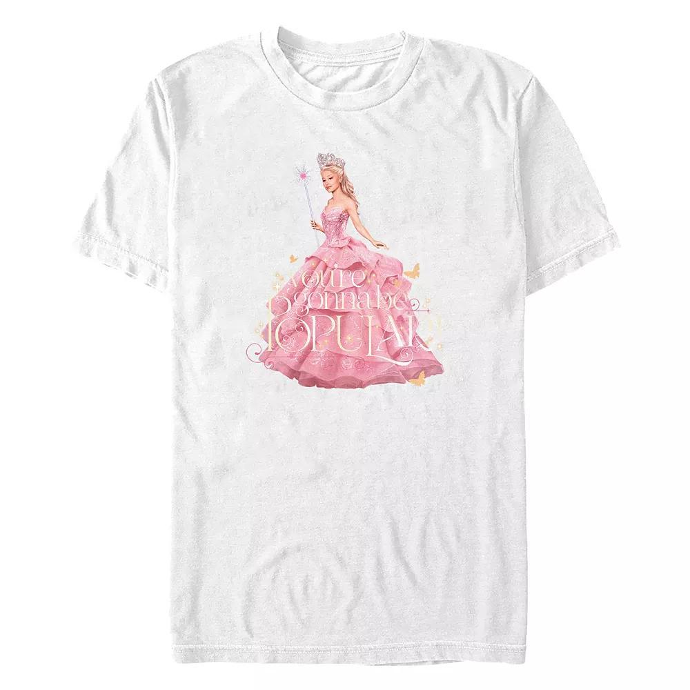 Big & Tall Wicked Glinda Graphic Tee, Men's, Size: 4XL Tall, White Product Image