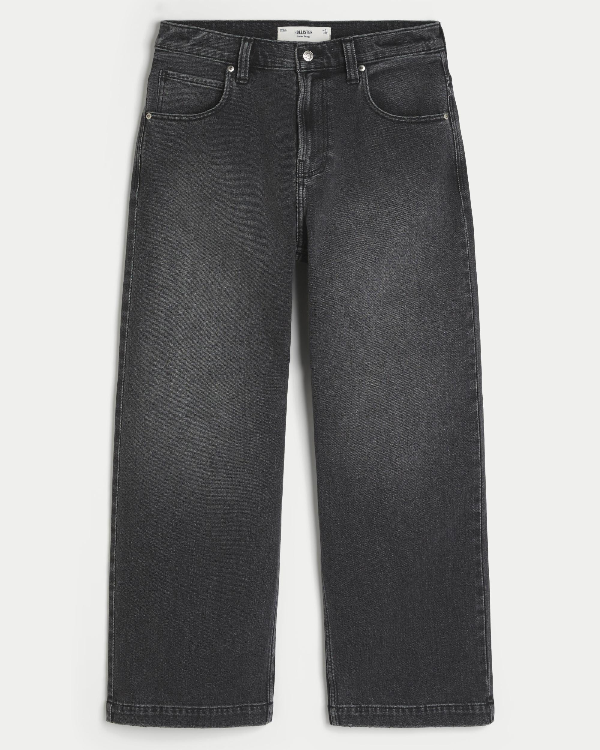 Washed Black Super Baggy Jeans Product Image