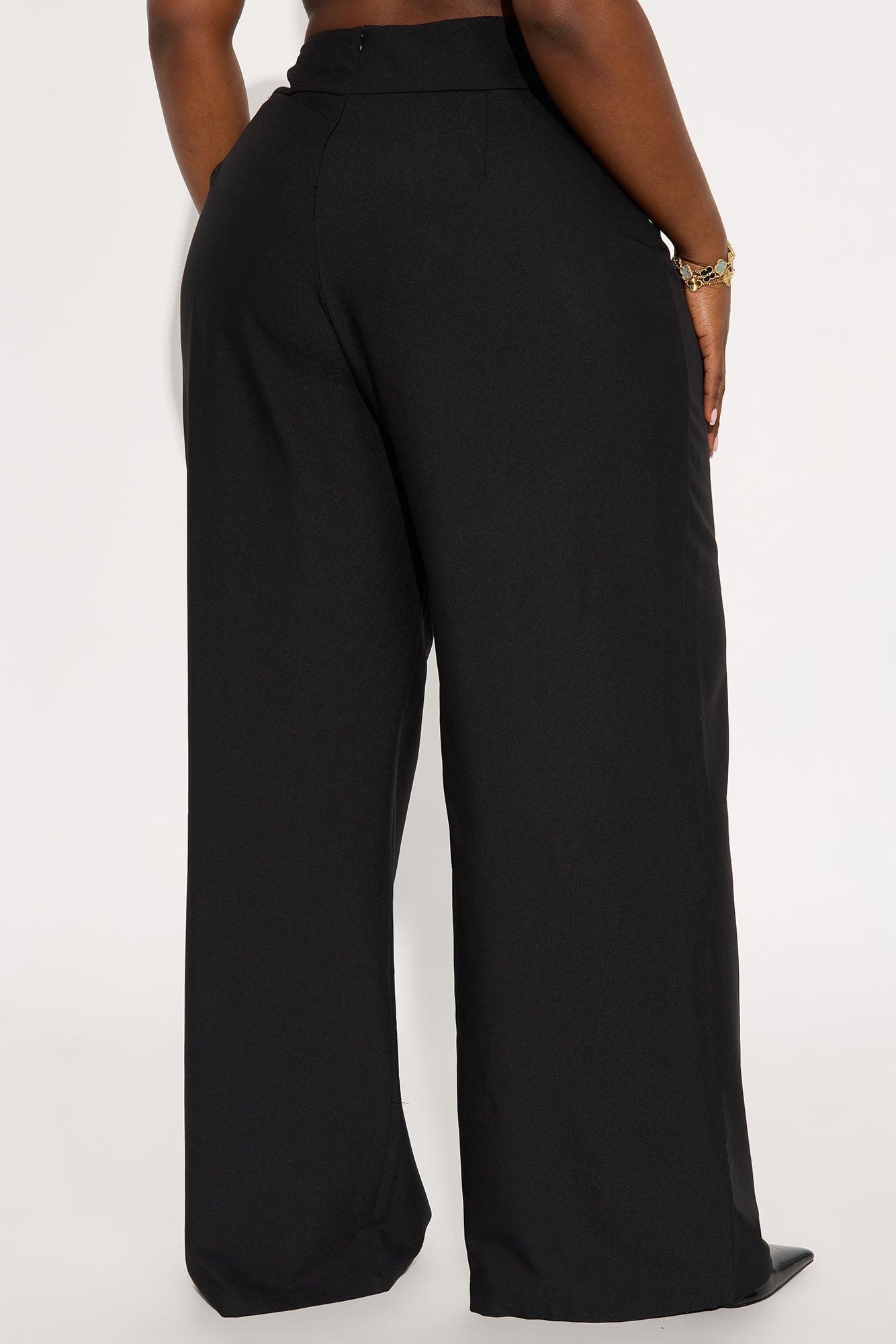 Different Standards Wide Leg Trouser Pant - Black Product Image