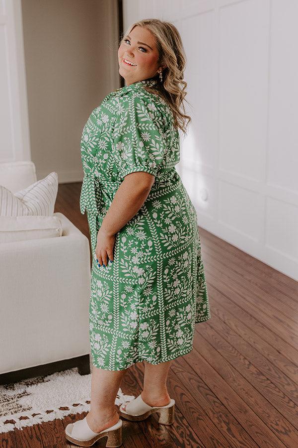 Patio Brunch Floral Midi Dress Curves Product Image