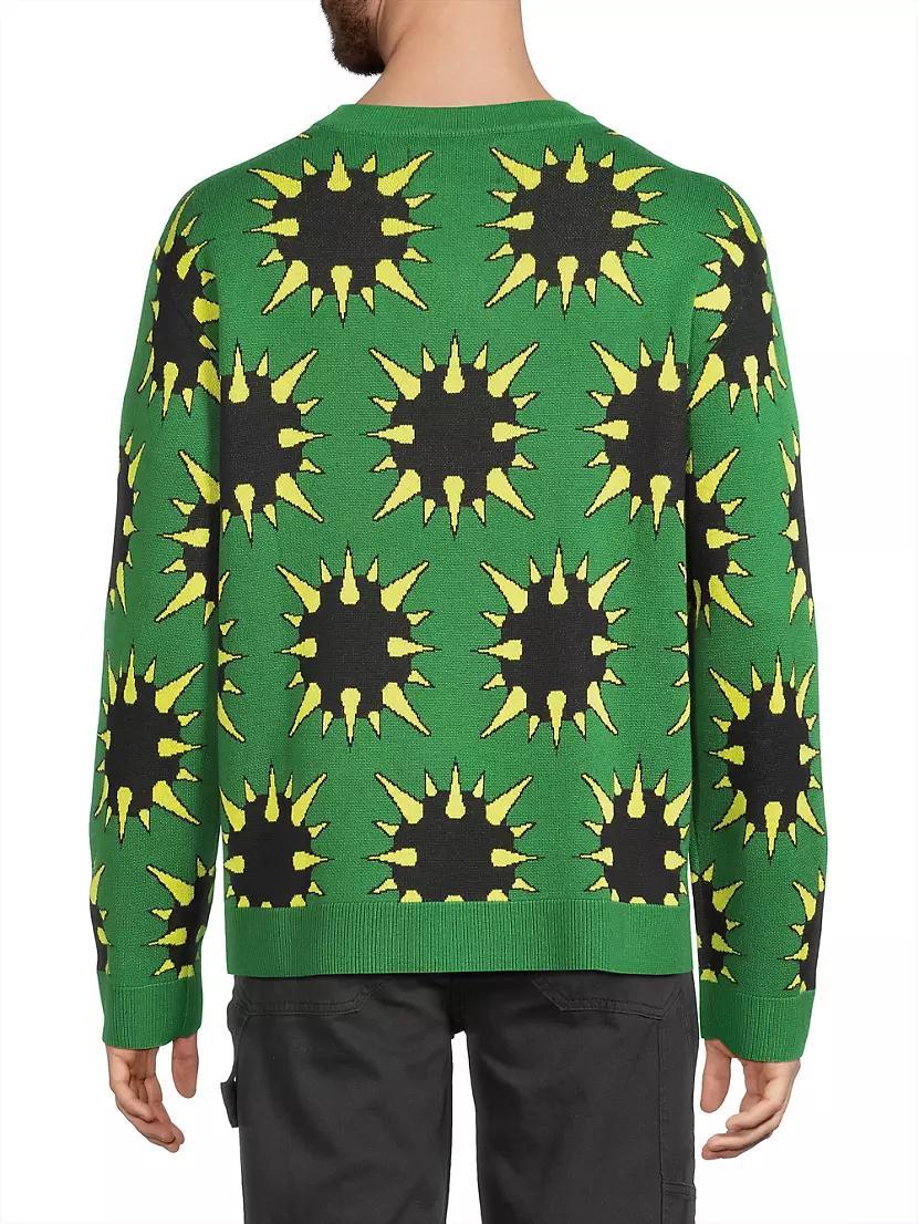 Spike Abstract Cotton-Blend Sweater Product Image