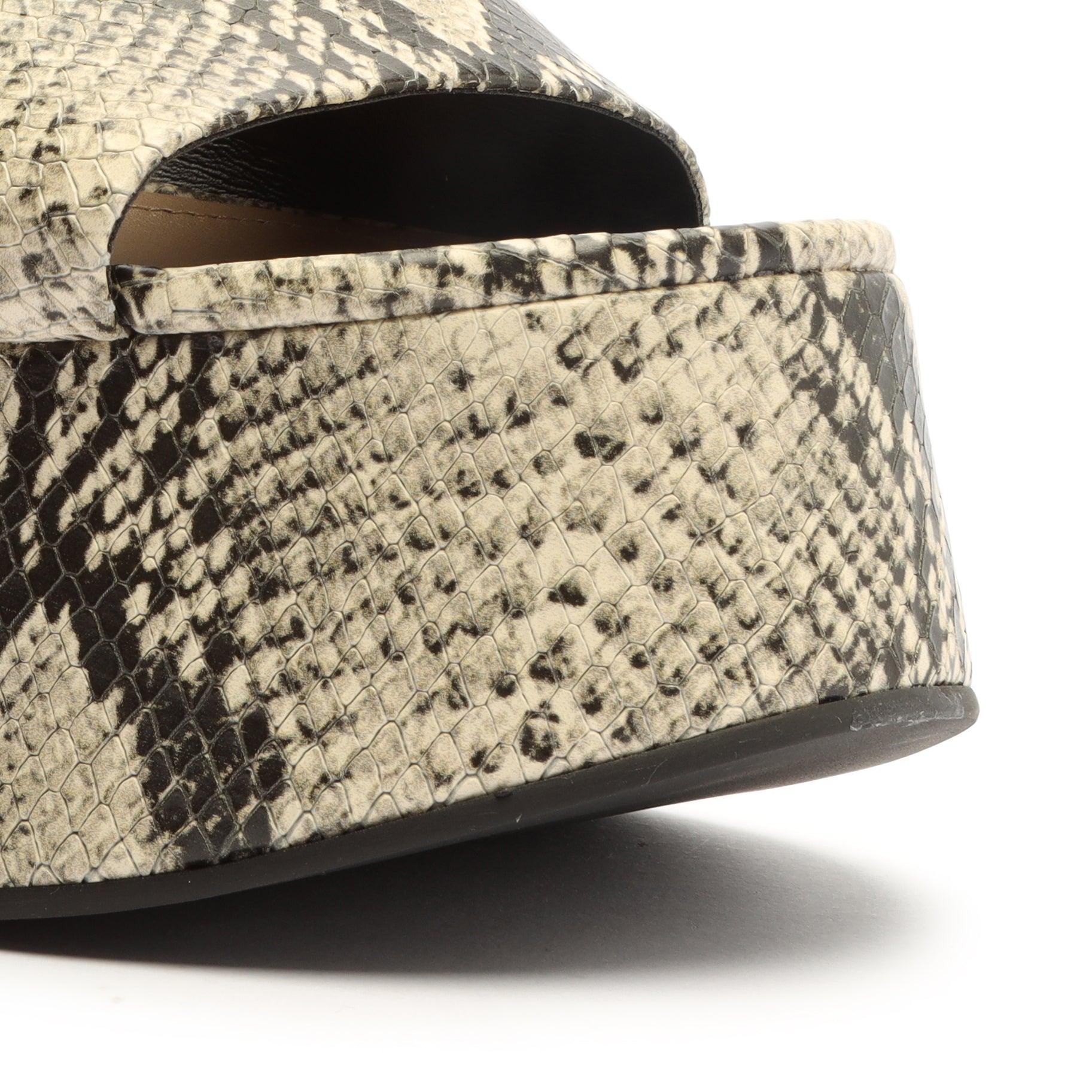 Marih Snake-Embossed Leather Sandal Female Product Image