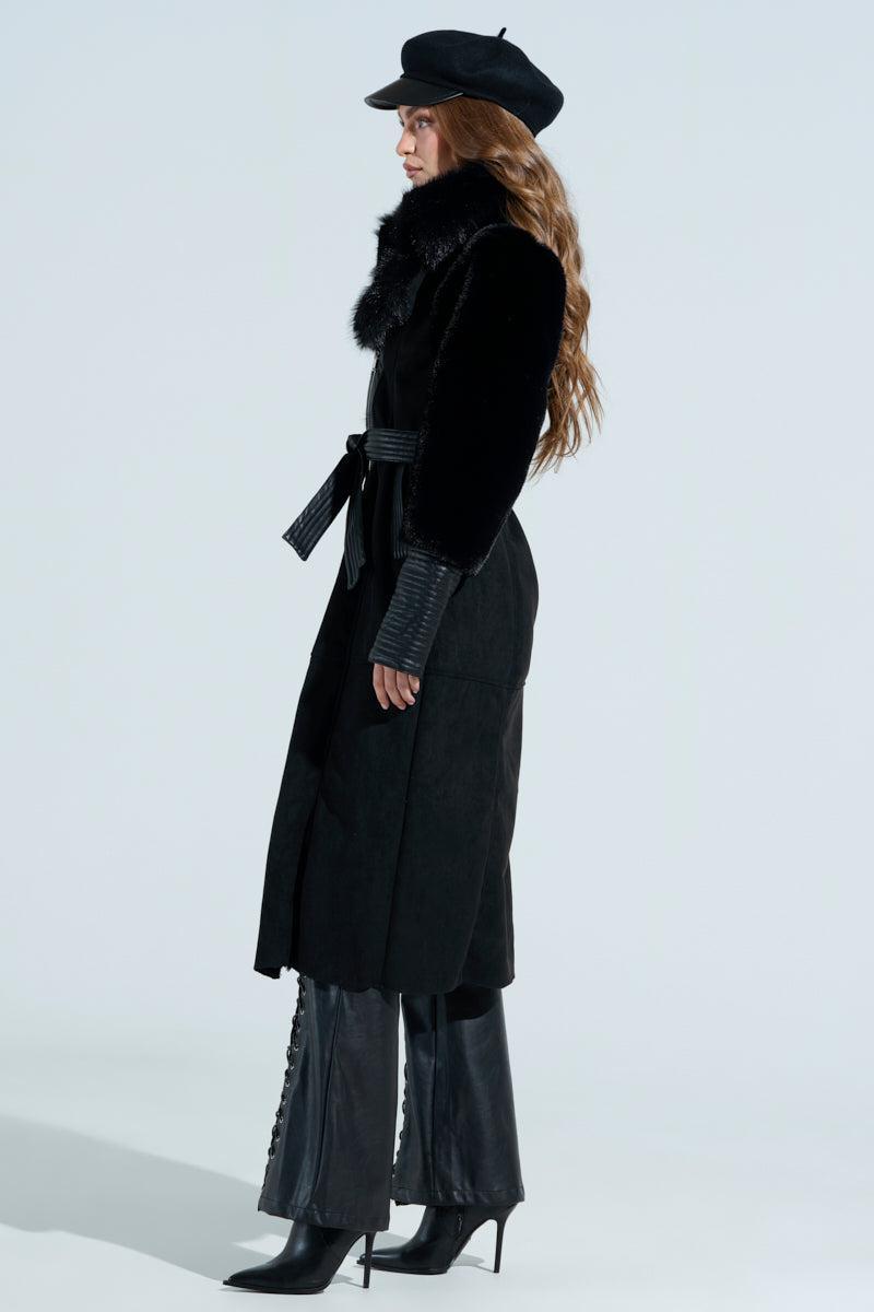 GOODIE MIXED MEDIA COAT Product Image