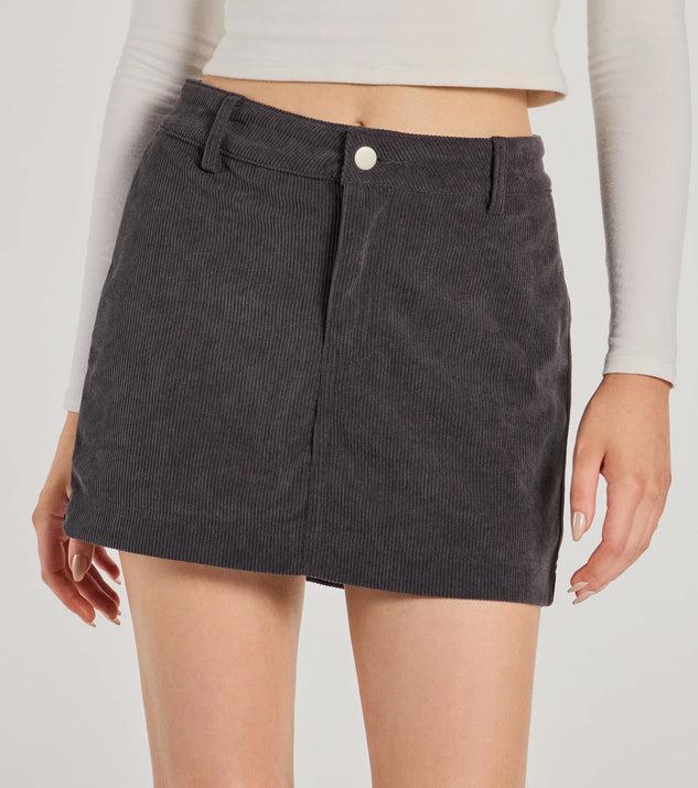 Stylish Vibe Corduroy Mini Skort Product Image