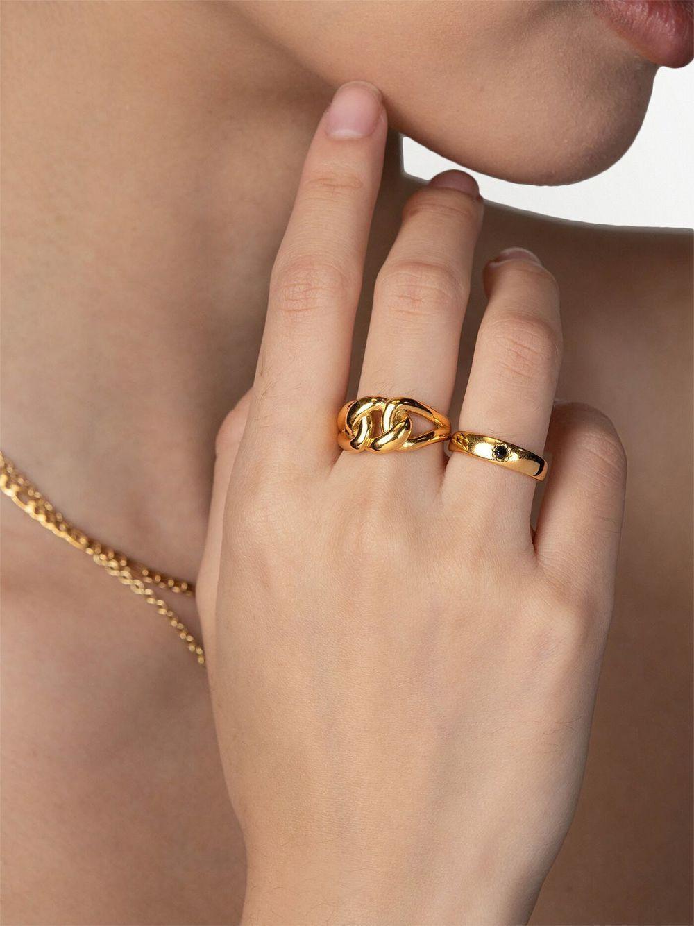 crystal-embellished band ring Product Image