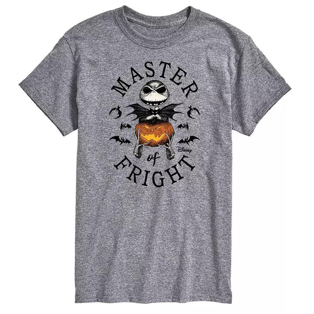 Disneys The Nightmare Before Christmas Mens Master Fright Graphic Tee Athletic Grey Product Image