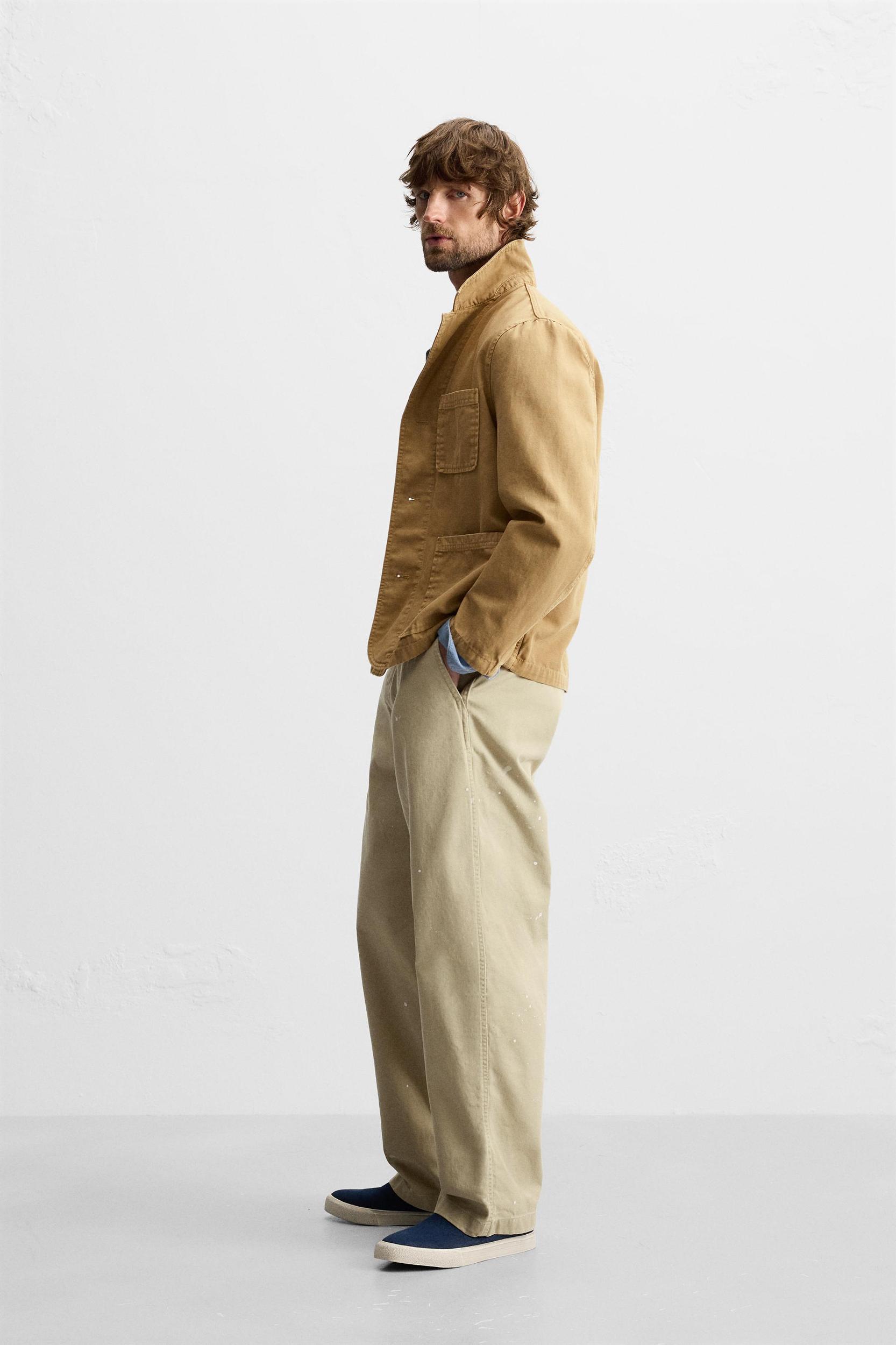 RELAXED FIT WASHED BLAZER Product Image