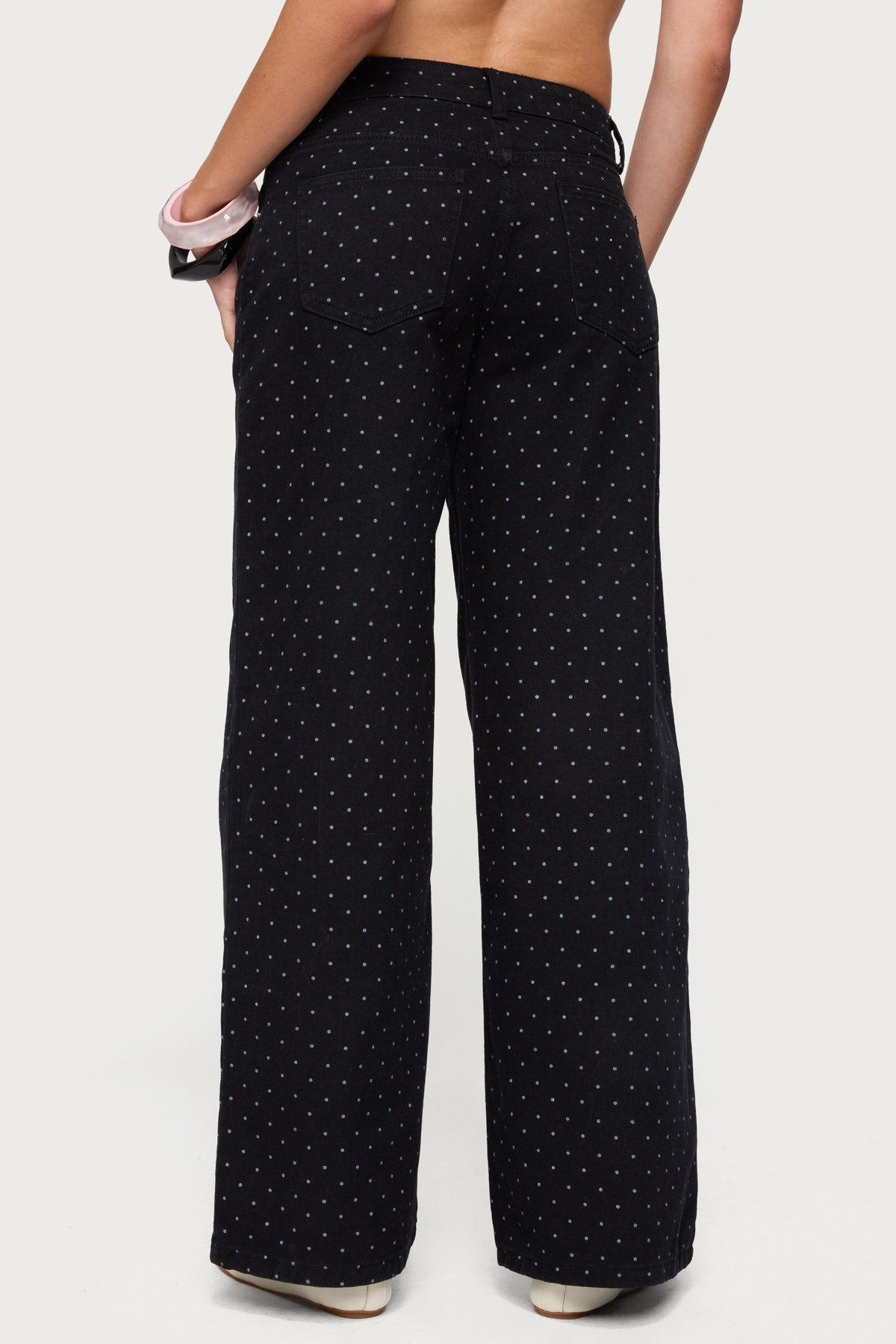 Misha Polka Dot Baggy Low Jeans Product Image