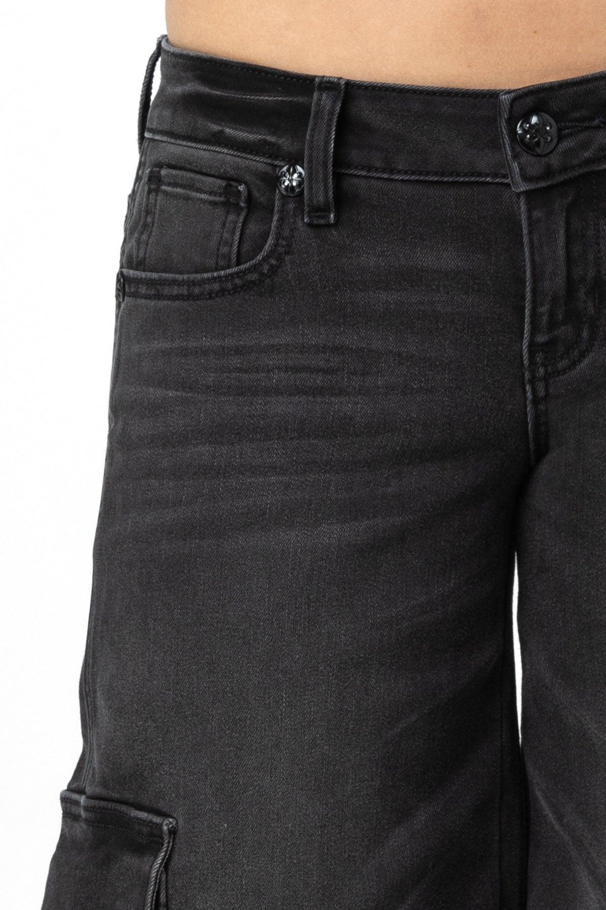 Evelyn Denim Cargo Jeans Product Image