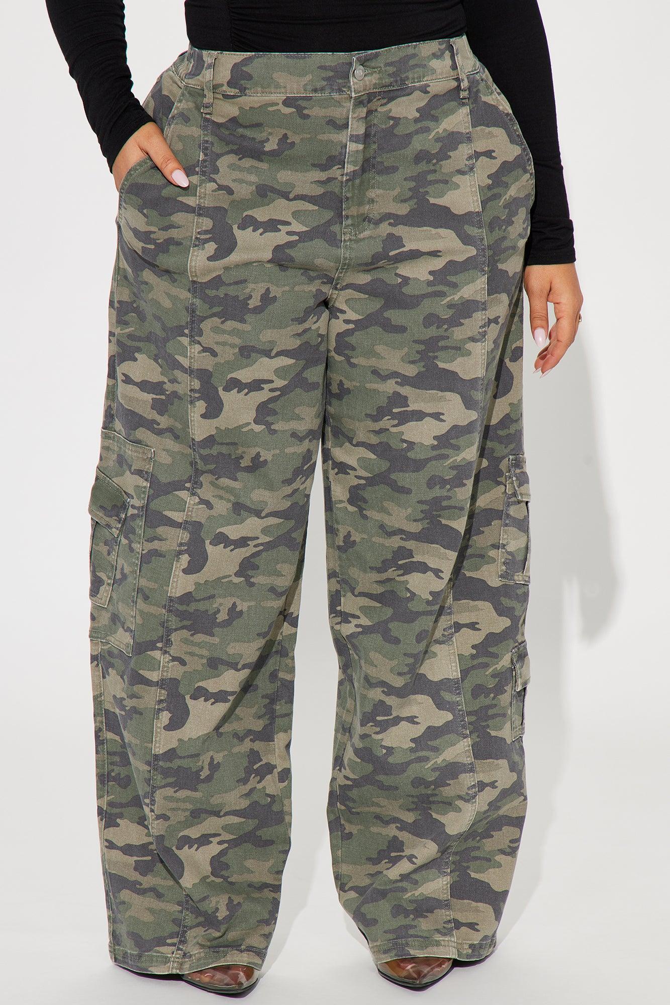 Berkely Washed Camo Cargo Pant - Olive/combo Product Image