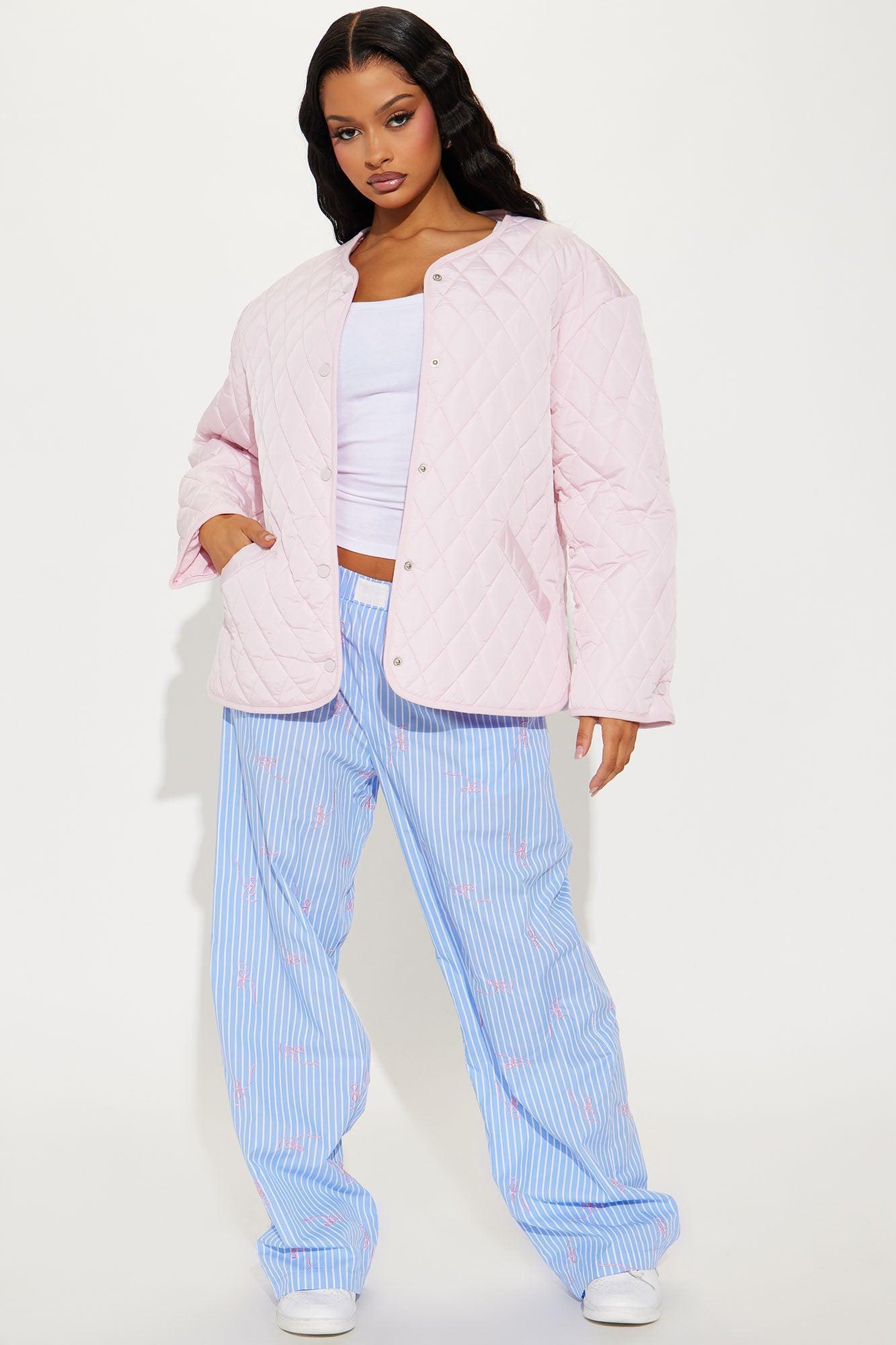 Mountain Highs Quilted Lightweight Jacket - Blush Product Image