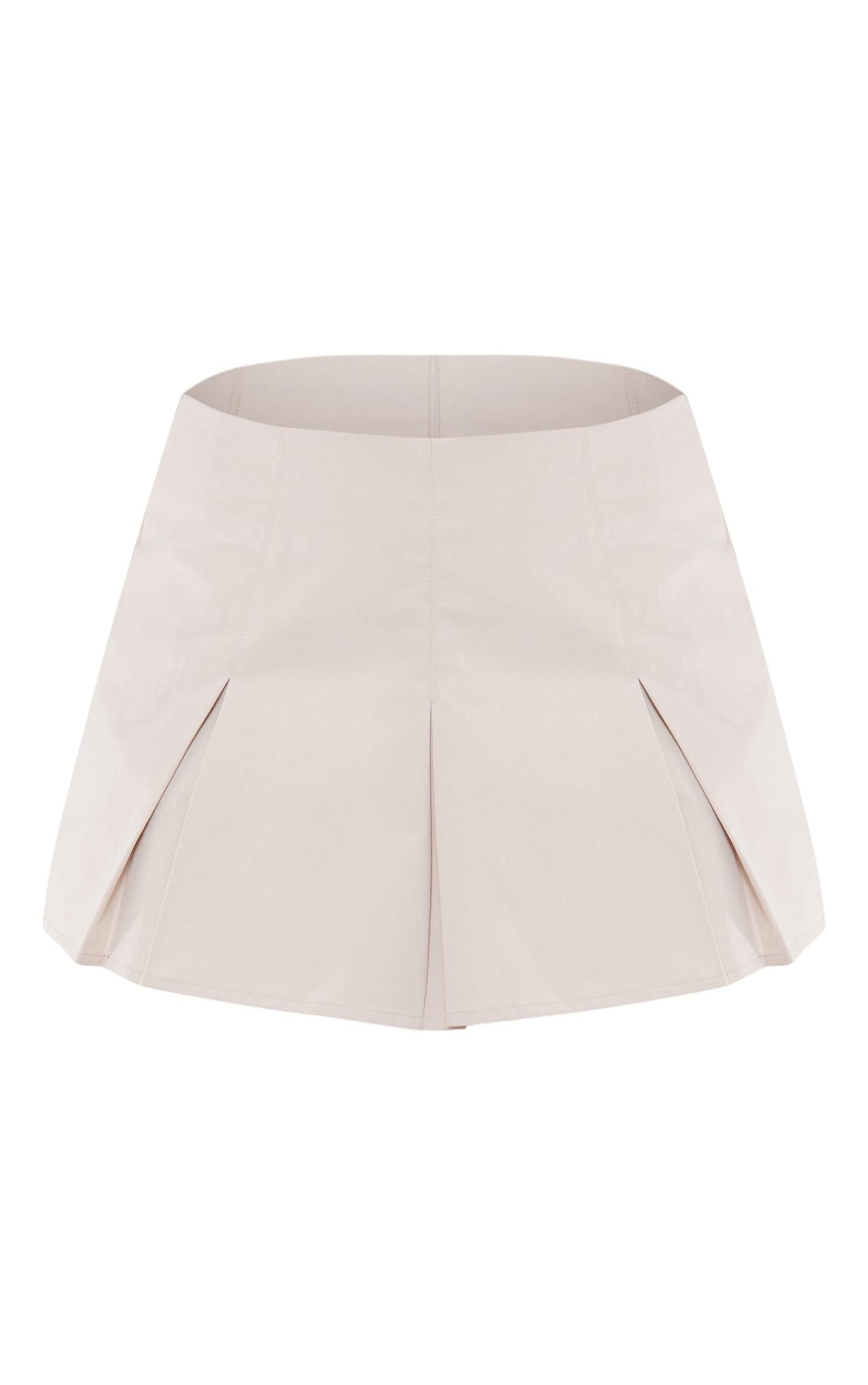 Stone Tailored Woven Box Pleat Skater Skort Product Image