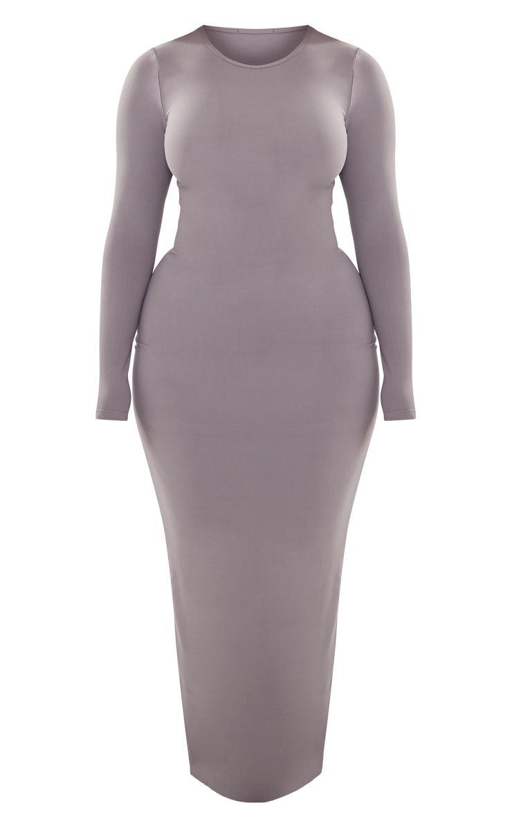 Shape Charcoal Sculpted Long Sleeve Maxi Dress Product Image