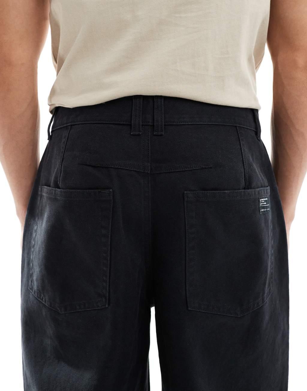 ASOS DESIGN horseshoe jeans in black Product Image