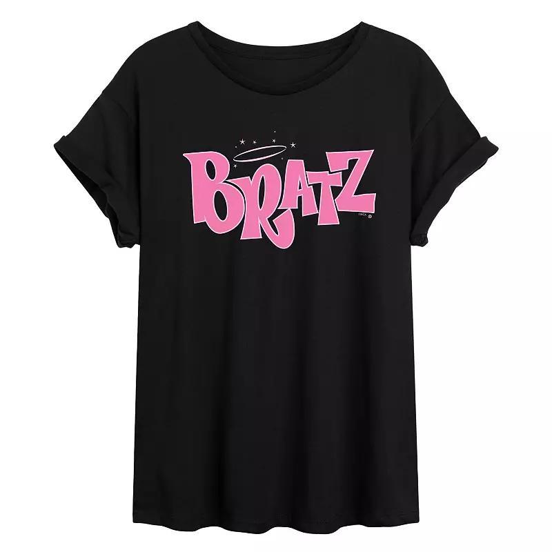 Disney's Mickey Mouse Juniors' Christmas Oversized Tee, Girl's, Size: XL, Black Product Image