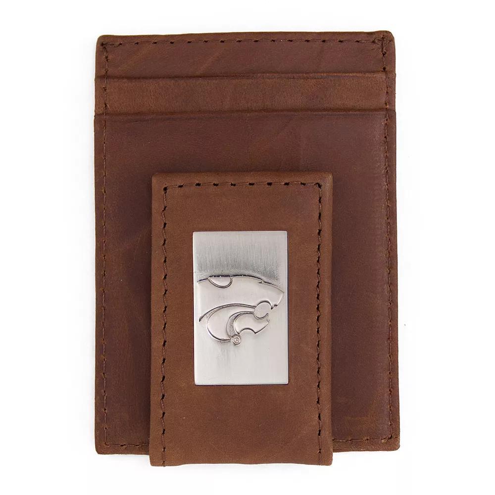 Men's Kansas State Wildcats Wallet with Money Clip, Brown Product Image