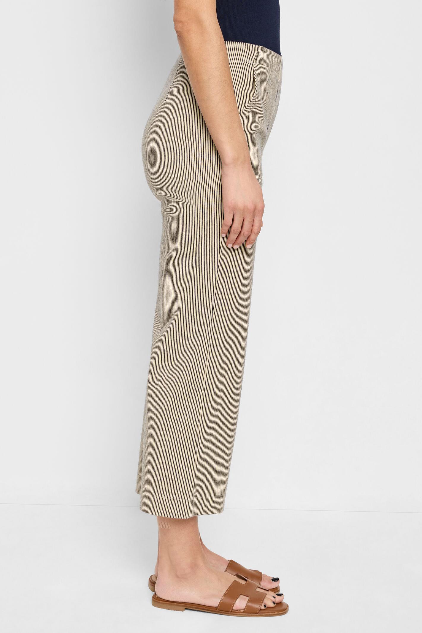 All Day Stripe Wide Leg Jean - Neutral Multi Product Image