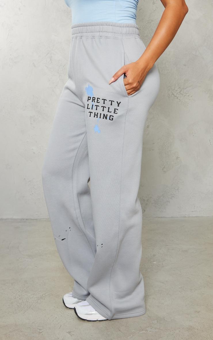  Shape Grey Printed Straight Leg Sweatpants Product Image