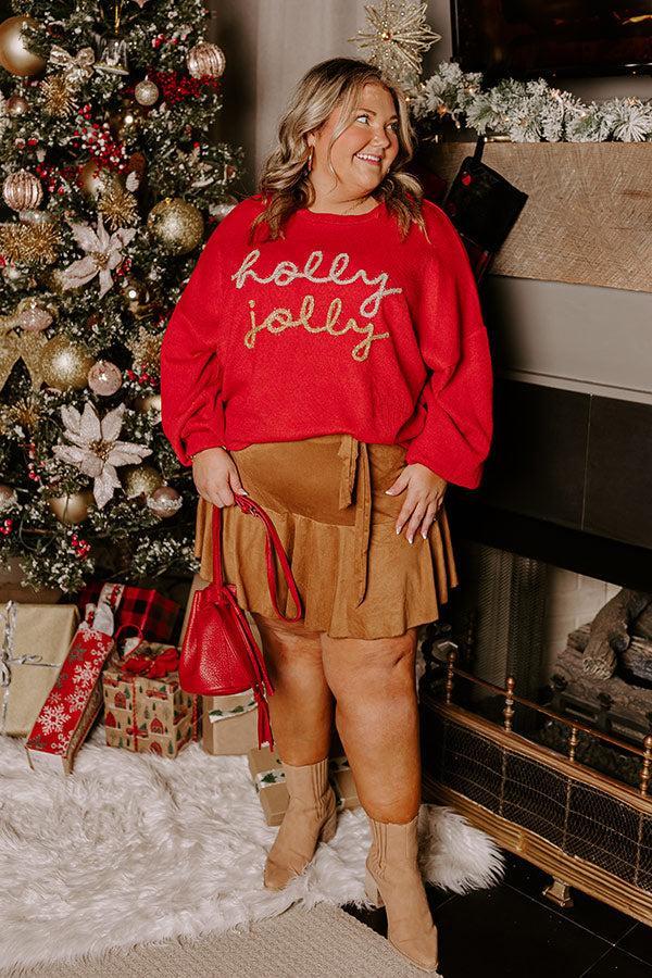 Holly Jolly Vibe Tinsel Knit Top Curves Product Image