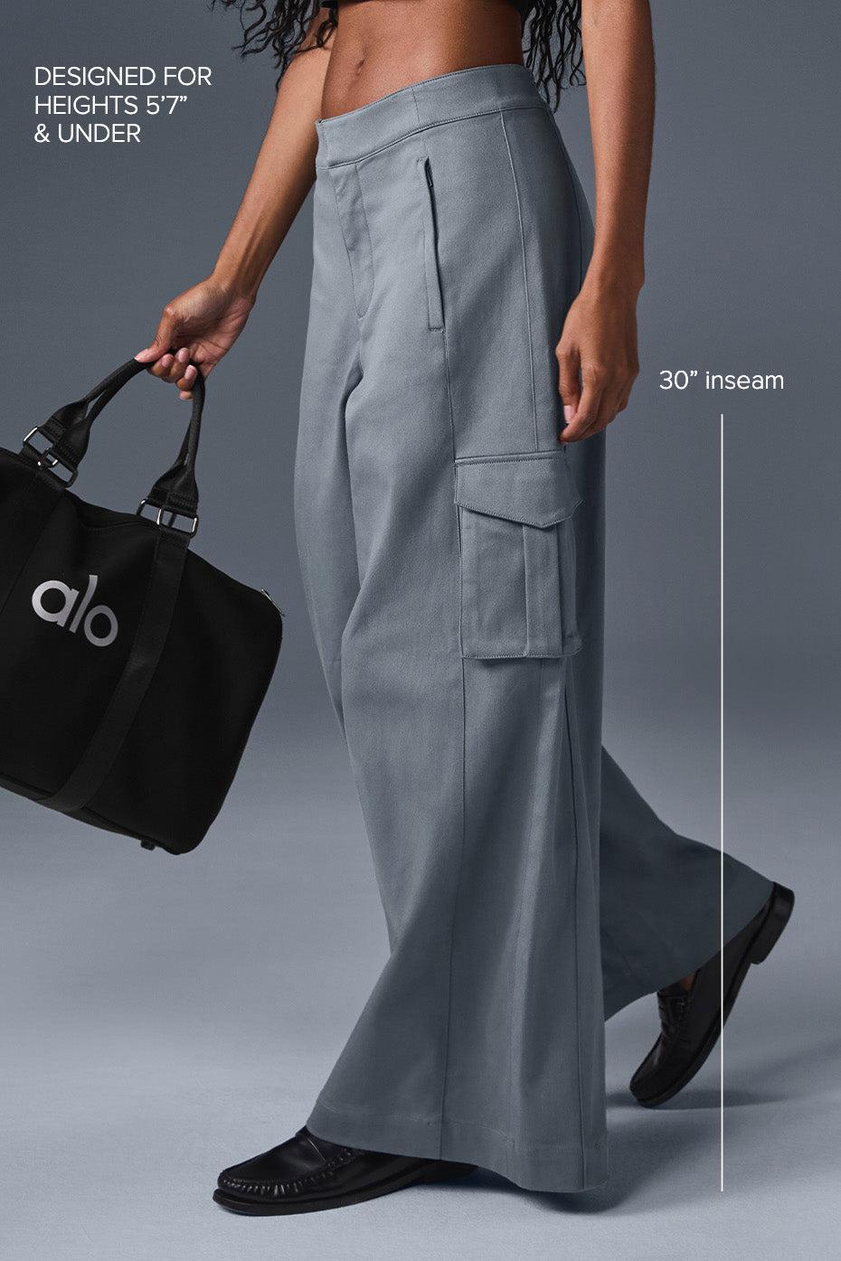 Show Off Cargo Wide Leg Trouser (Regular) - Steel Grey Female Product Image