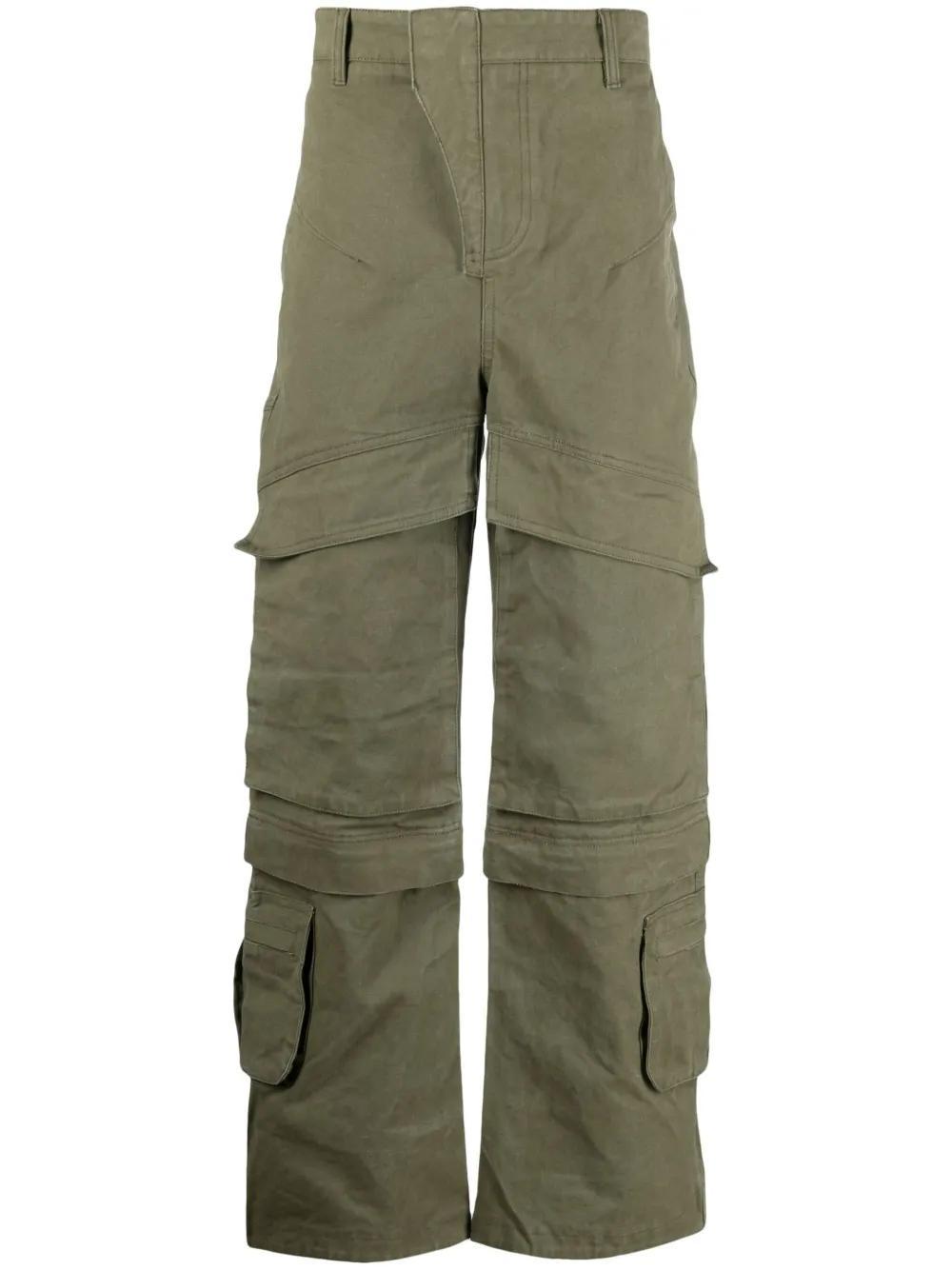 Hard wide-leg cargo trousers Product Image