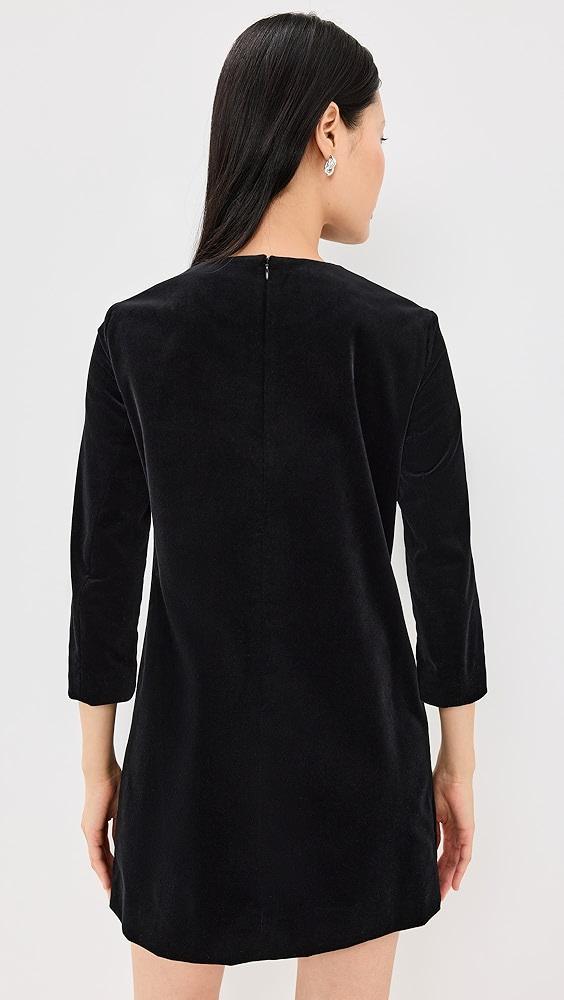 Theory Velvet Quarter Sleeve Dress | Shopbop Product Image