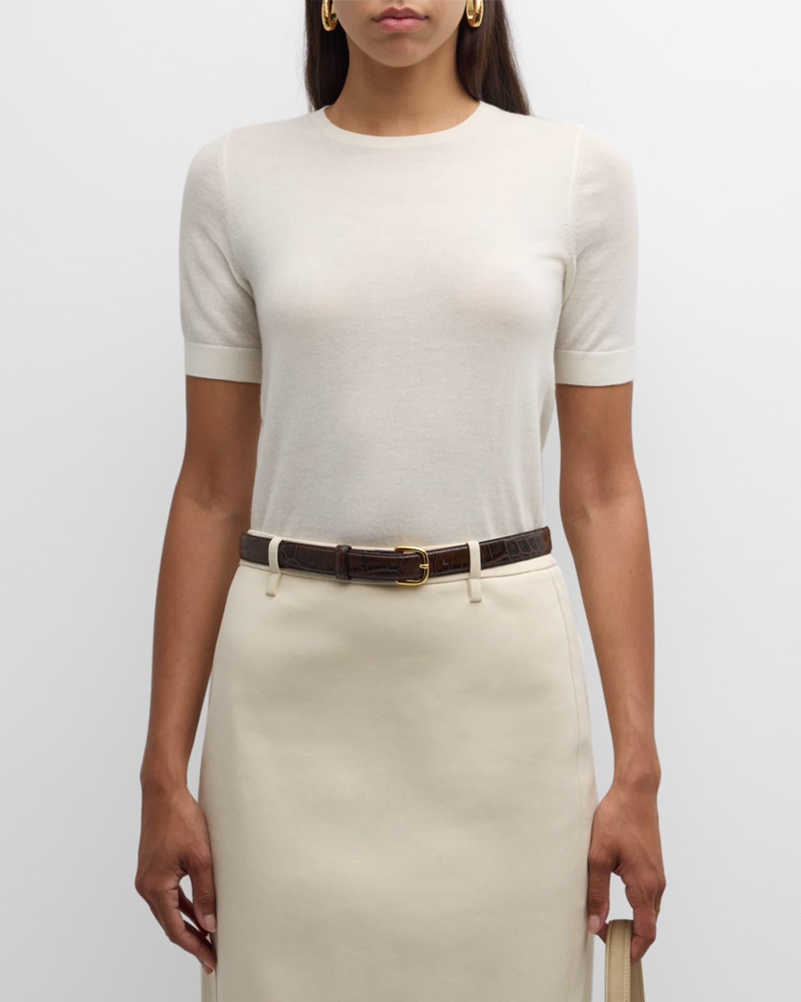 Superfine Cashmere Crop Sweater Product Image