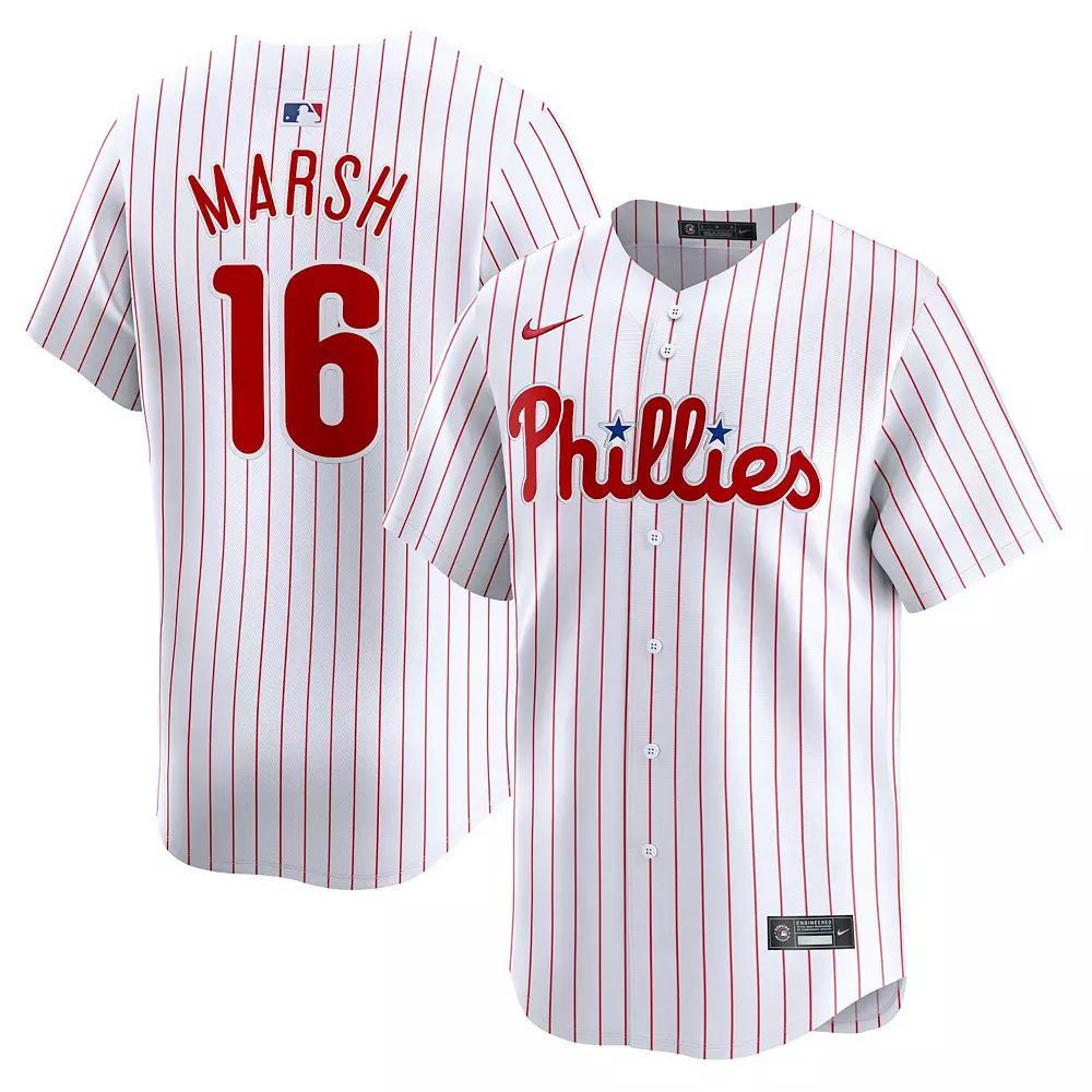 Men's Nike Brandon Marsh White Philadelphia Phillies Home Limited Player Jersey, Size: Medium Product Image