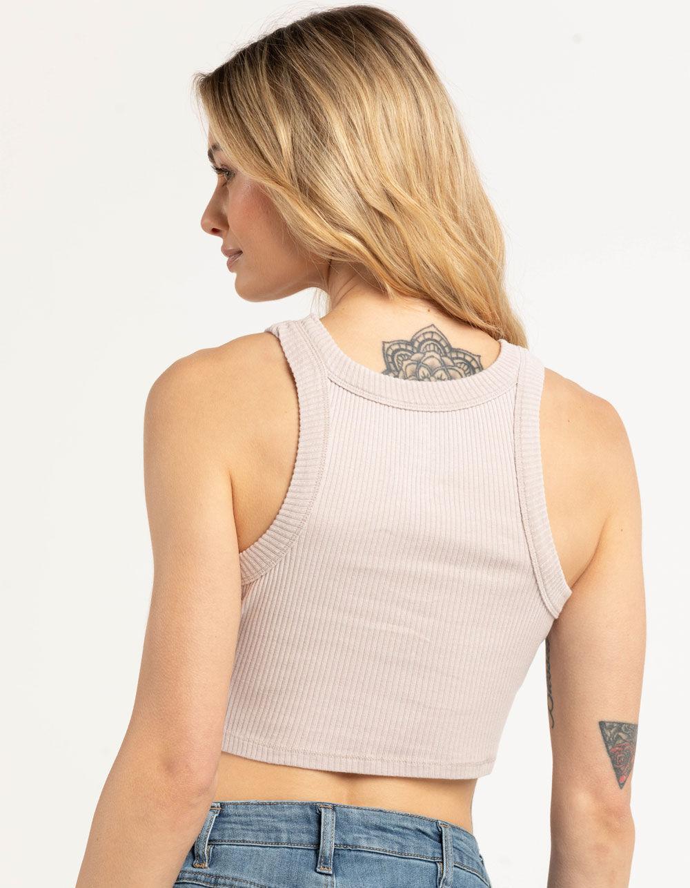 FIVESTAR GENERAL CO. Womens Rib Crop Top - ORCHID Product Image