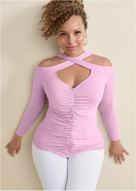 Cold-Shoulder Cut Out Top Product Image