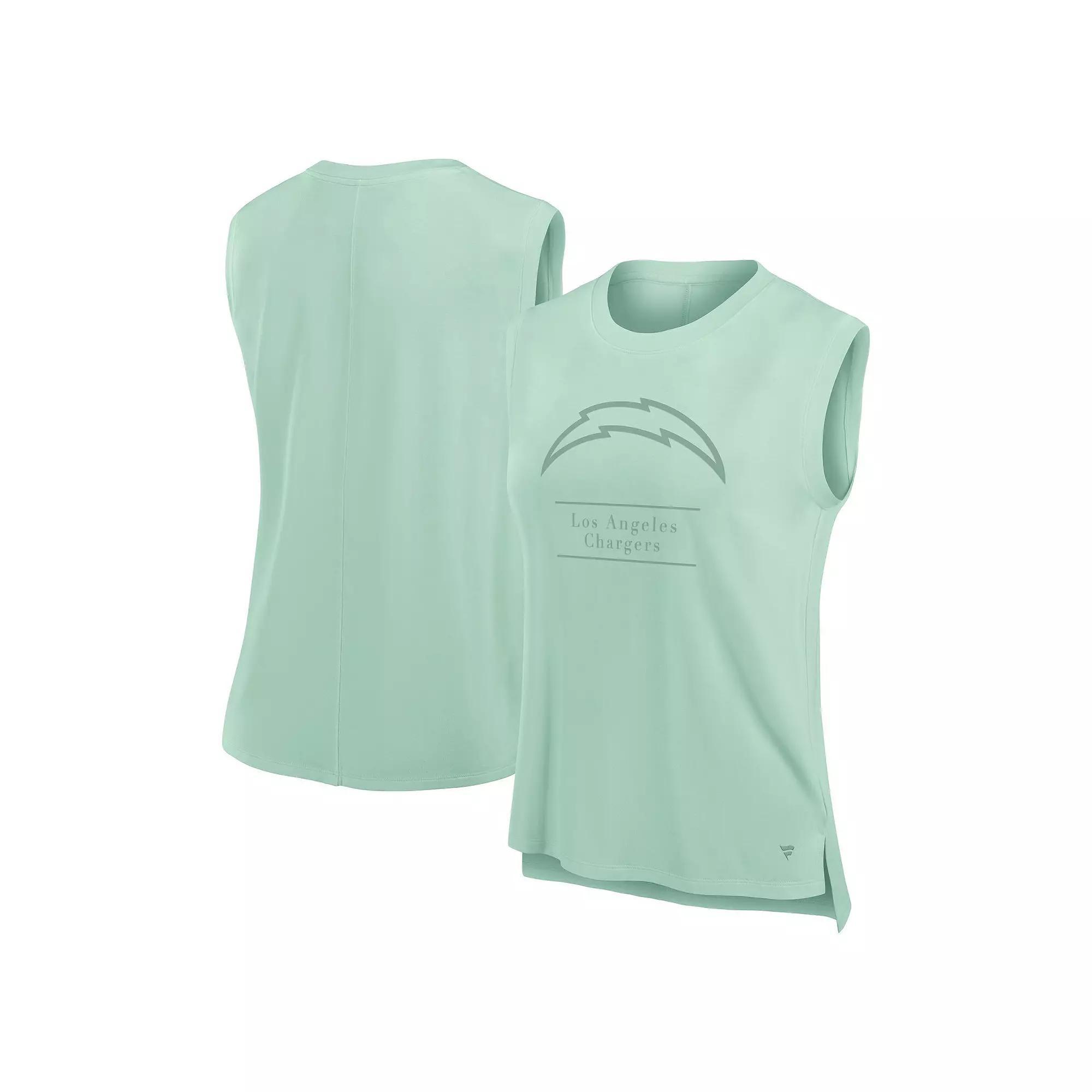 Women's Fanatics Mint Los Angeles Chargers Studio Embrace Tank Top, Size: XS, Team Product Image