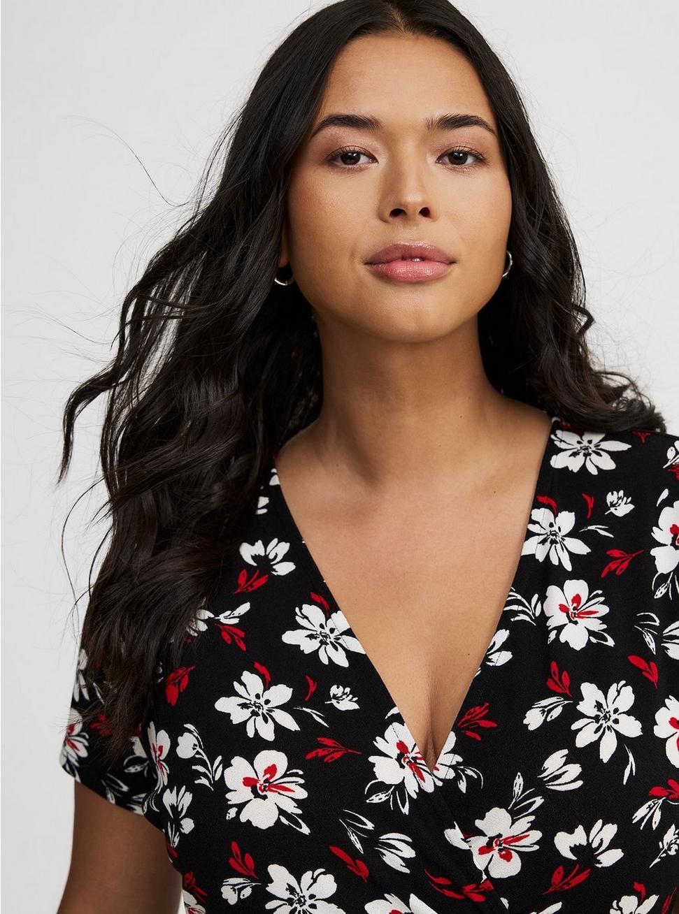 Midi Surplice Tie-Sleeve Dress Product Image