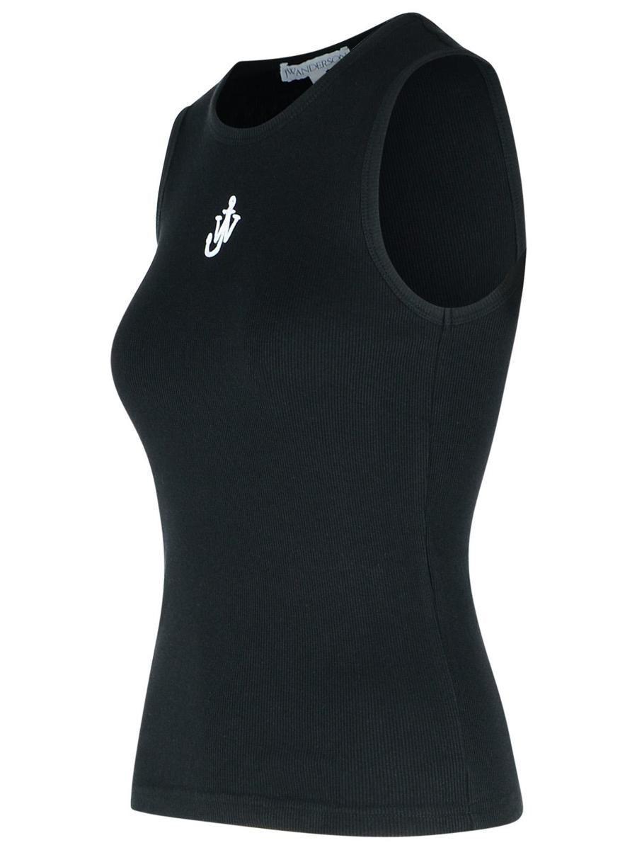 JW ANDERSON 'anchor' Black Cotton Tank Top Product Image