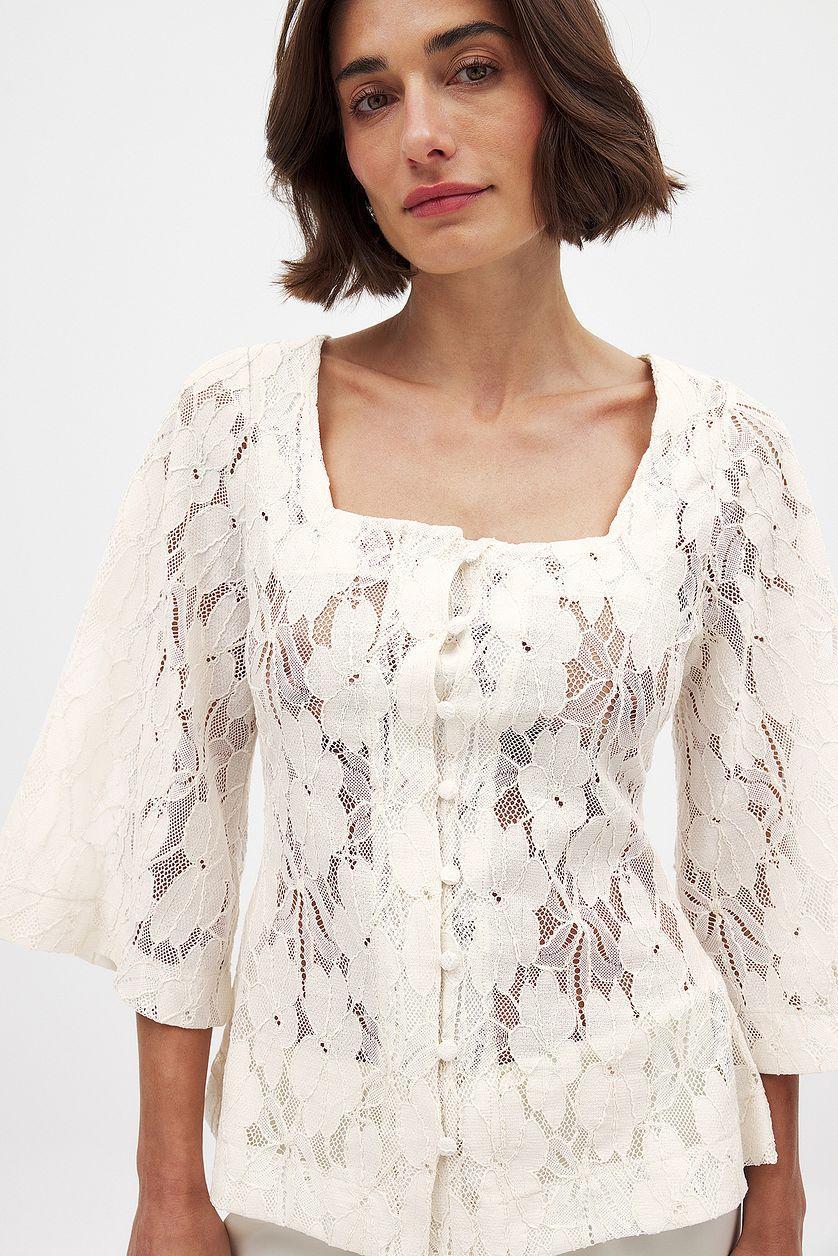 Short Sleeve Tie Top Product Image