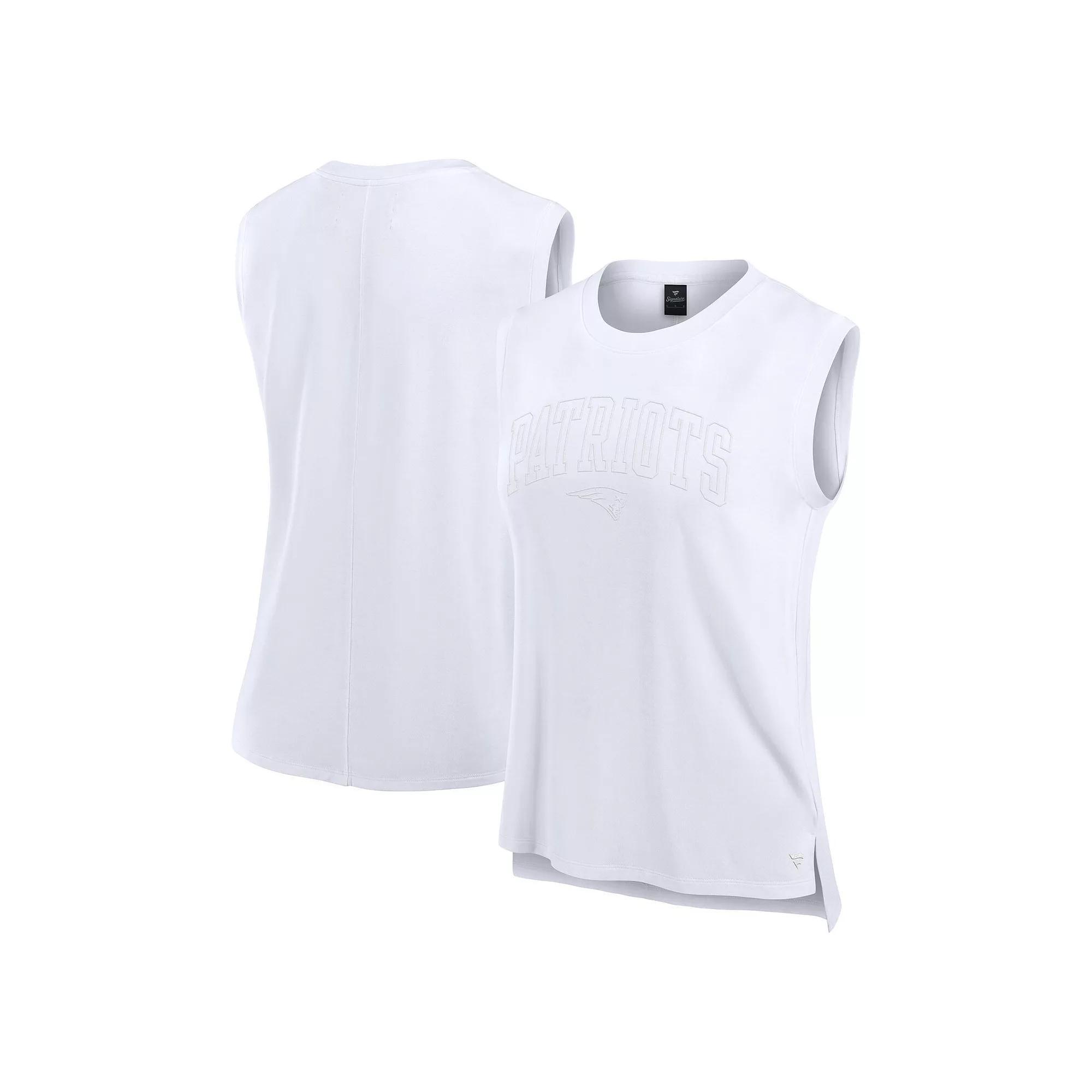 Women's Fanatics White New England Patriots Studio Gym Tank Top, Size: XL Product Image