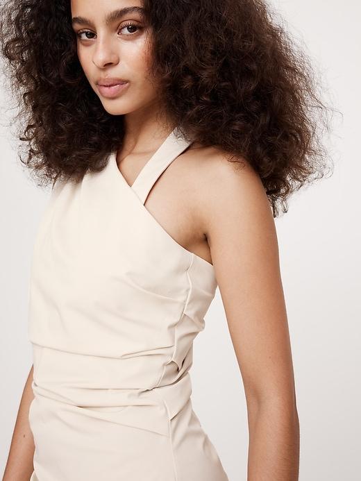 Tech-Stretch Ruched Mini Dress Product Image
