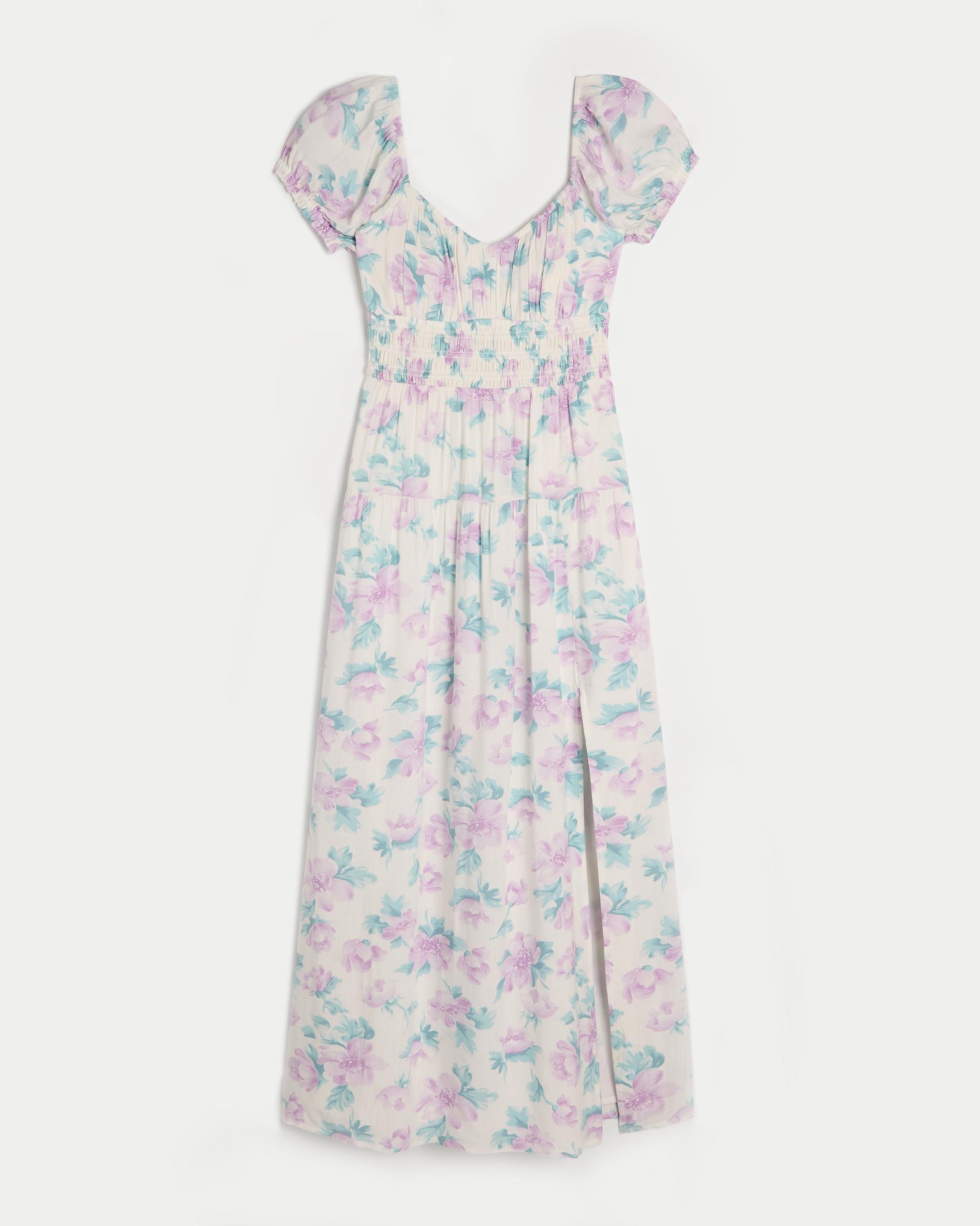 Short-Sleeve Open-Back Maxi Dress Product Image