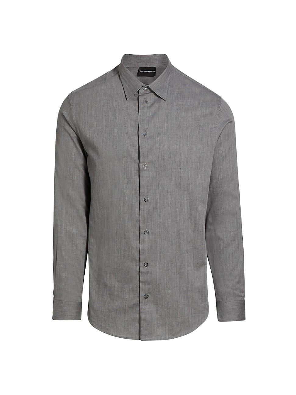 Mens Cotton Chevron Sport Shirt Product Image