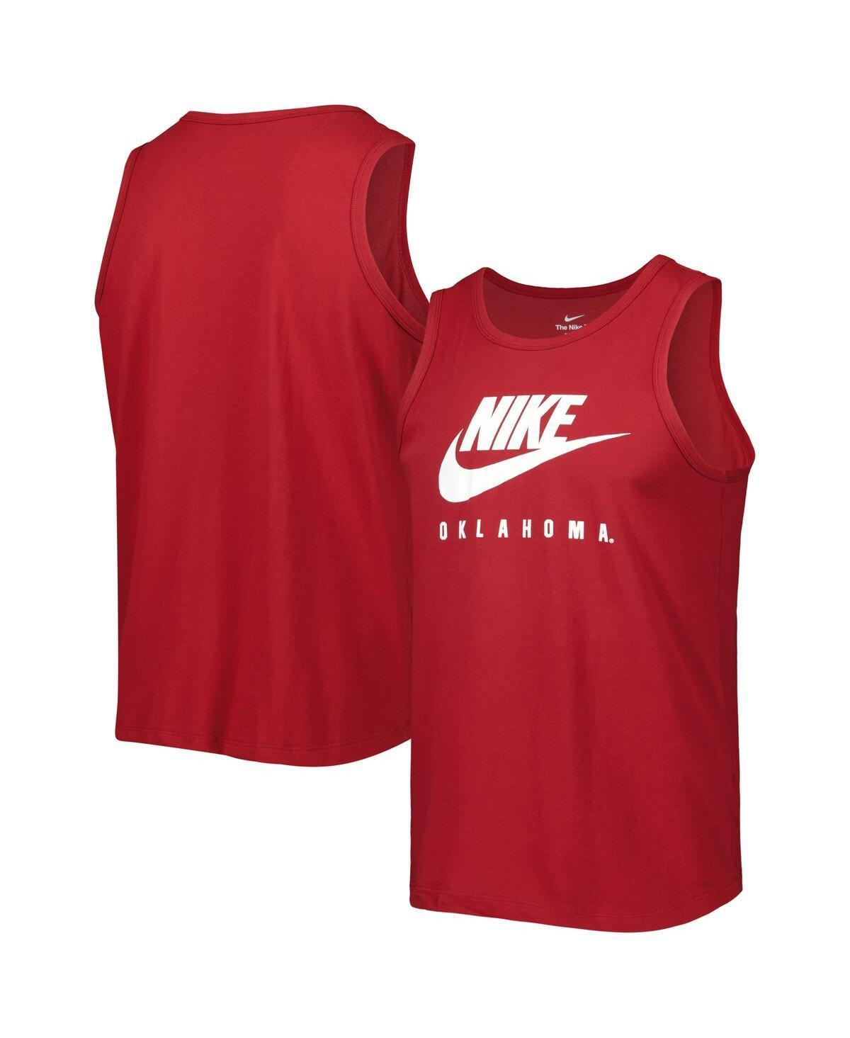 Men's Nike Crimson Oklahoma Sooners Futura Performance Scoop Neck Tank Top, Size: Medium, Red Product Image