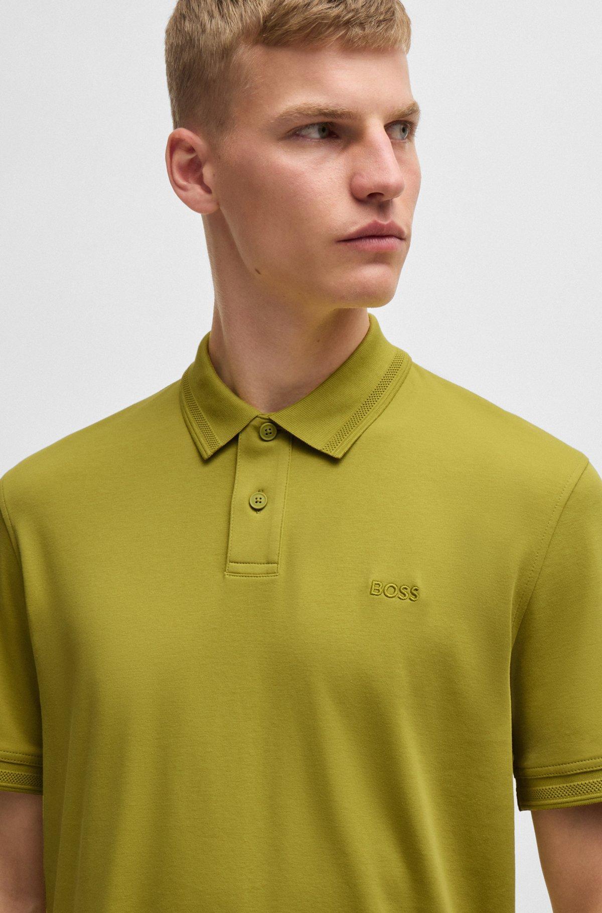 Interlock-cotton polo shirt with logo print Product Image