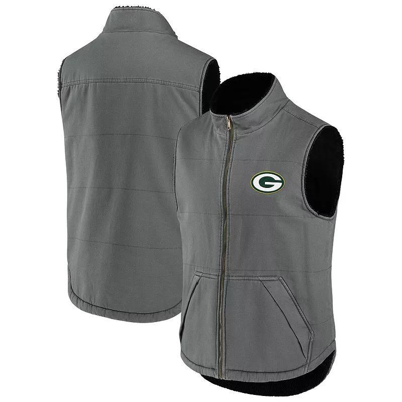 Men's NFL x Darius Rucker Collection by Fanatics Gray Tampa Bay Buccaneers Sherpa-Lined Full-Zip Vest, Size: Medium, Grey Product Image