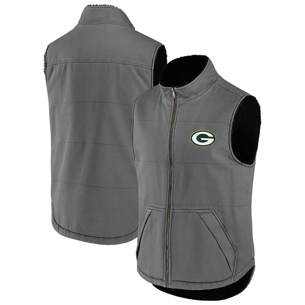 Men's NFL x Darius Rucker Collection by Fanatics Gray Tampa Bay Buccaneers Sherpa-Lined Full-Zip Vest, Size: Medium, Grey Product Image