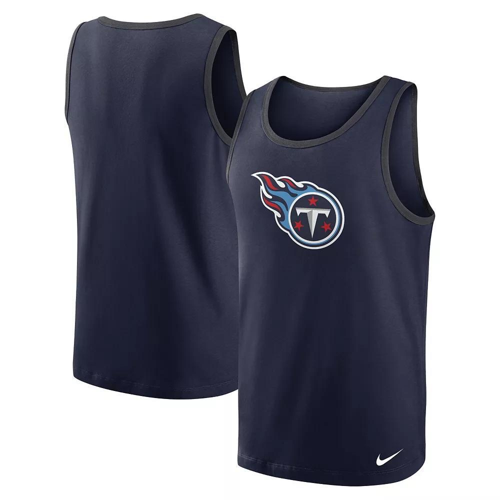 Men's Nike Navy Tennessee Titans Tri-Blend Tank Top, Size: Large, Blue Product Image