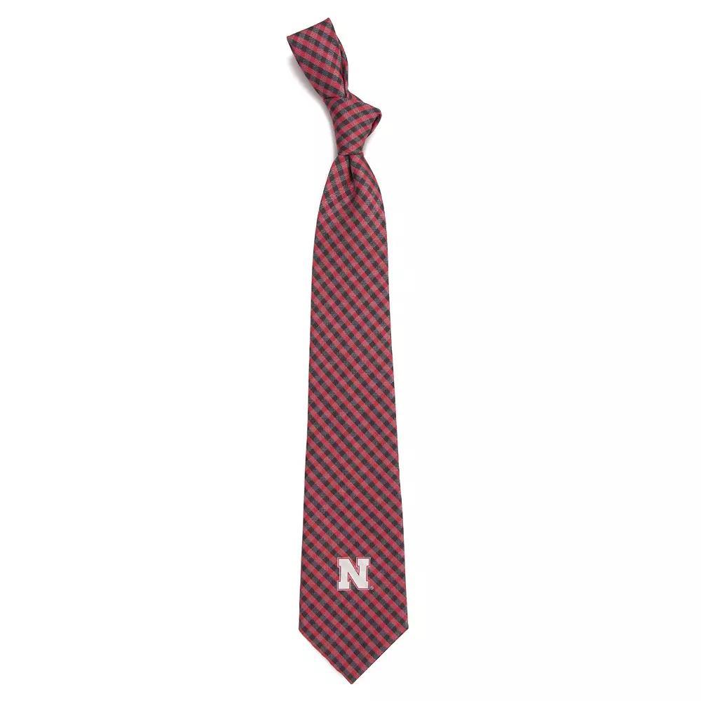 Men's Nebraska Cornhuskers Gingham Tie, Team Product Image