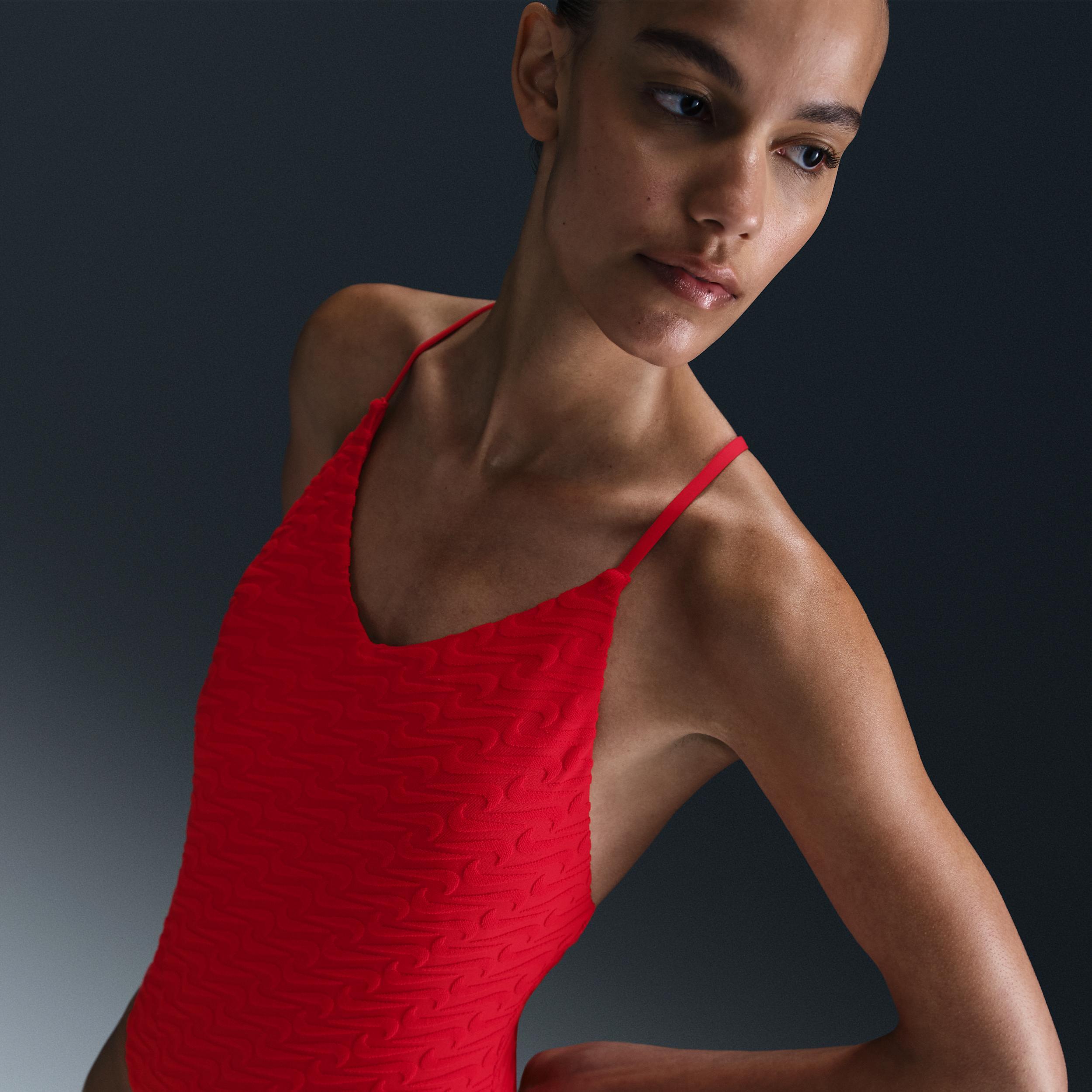 Nike Women's Swim Swoosh Link Terry Y-Back One-Piece Product Image