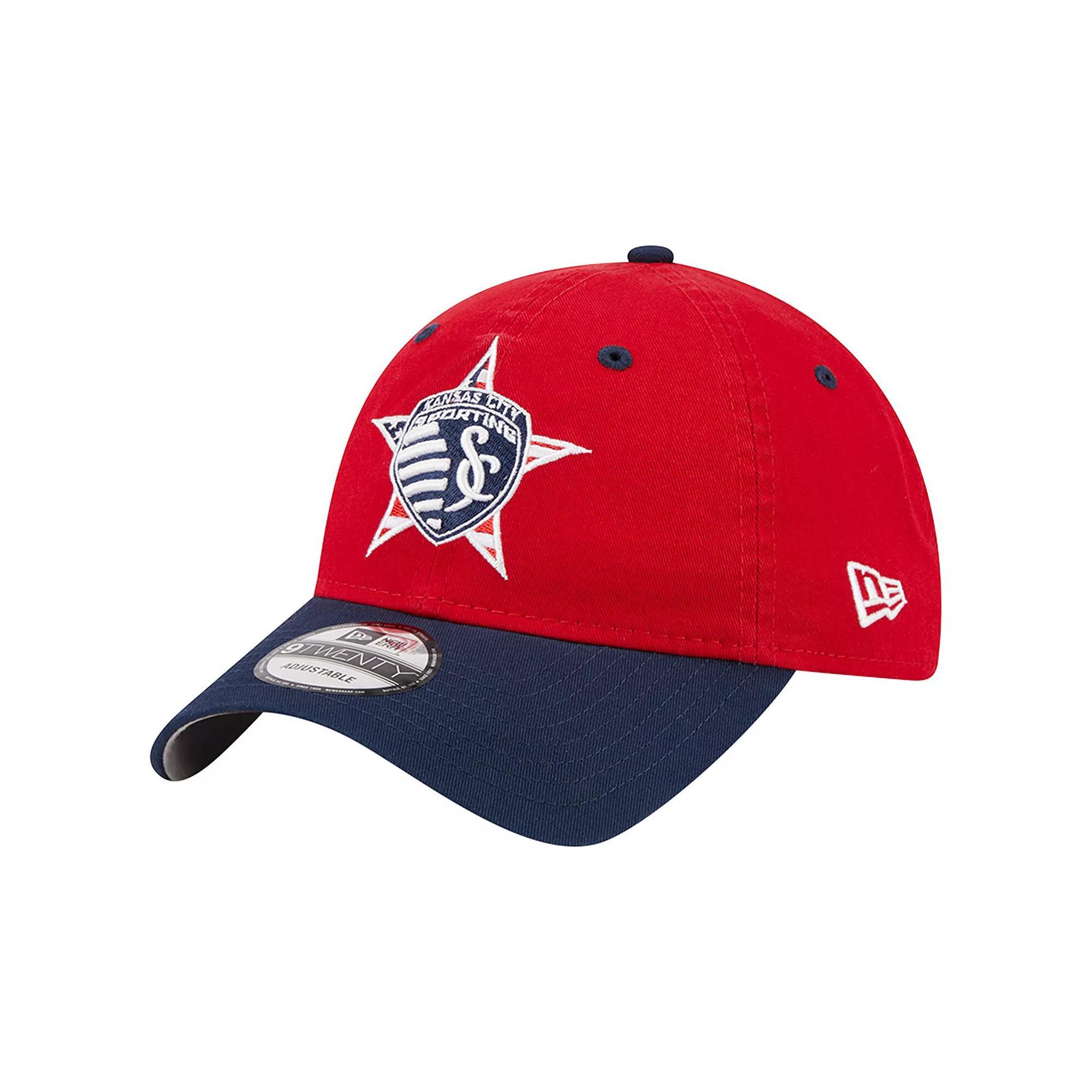Men's New Era Red Sporting Kansas City Americana 9TWENTY Adjustable Hat Product Image