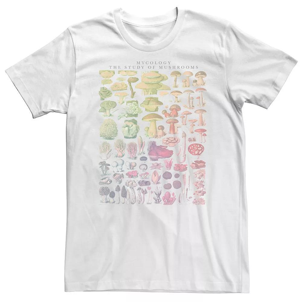 Big & Tall Trendy Mycology Study Of Mushrooms Collage Tee, Mens Product Image